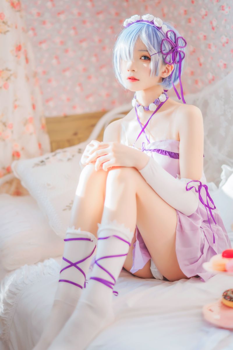 Coser@桜桃喵 蕾姆小睡裙