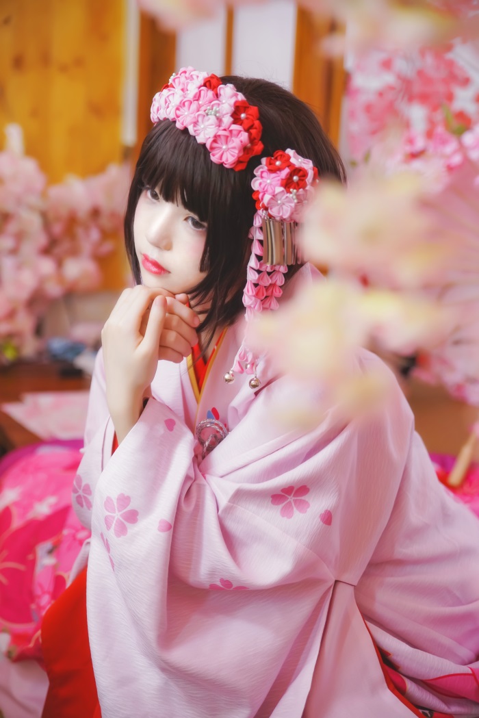 萝利风COS 桜桃喵 – 加藤惠系列之和服