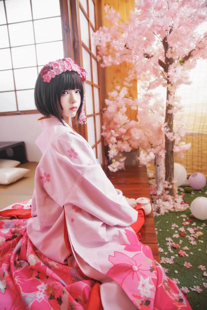 萝利风COS 桜桃喵 – 加藤惠系列之和服