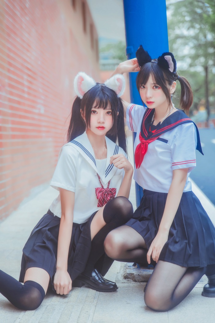 萝利风COS 桜桃喵&疯猫ss – JK百合2