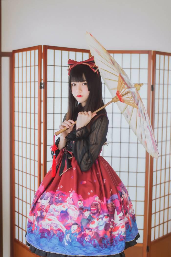 萝利风COS 桜桃喵 – 和风lolita