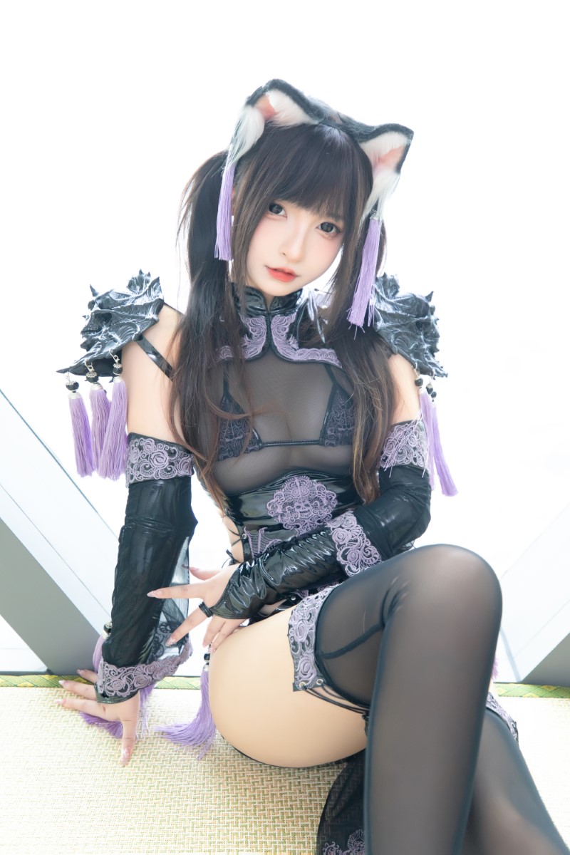 神楽坂真冬写真《旗袍猫女》