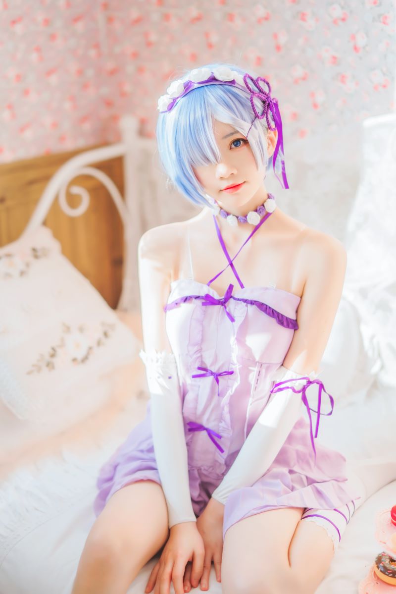 Coser@桜桃喵 蕾姆小睡裙