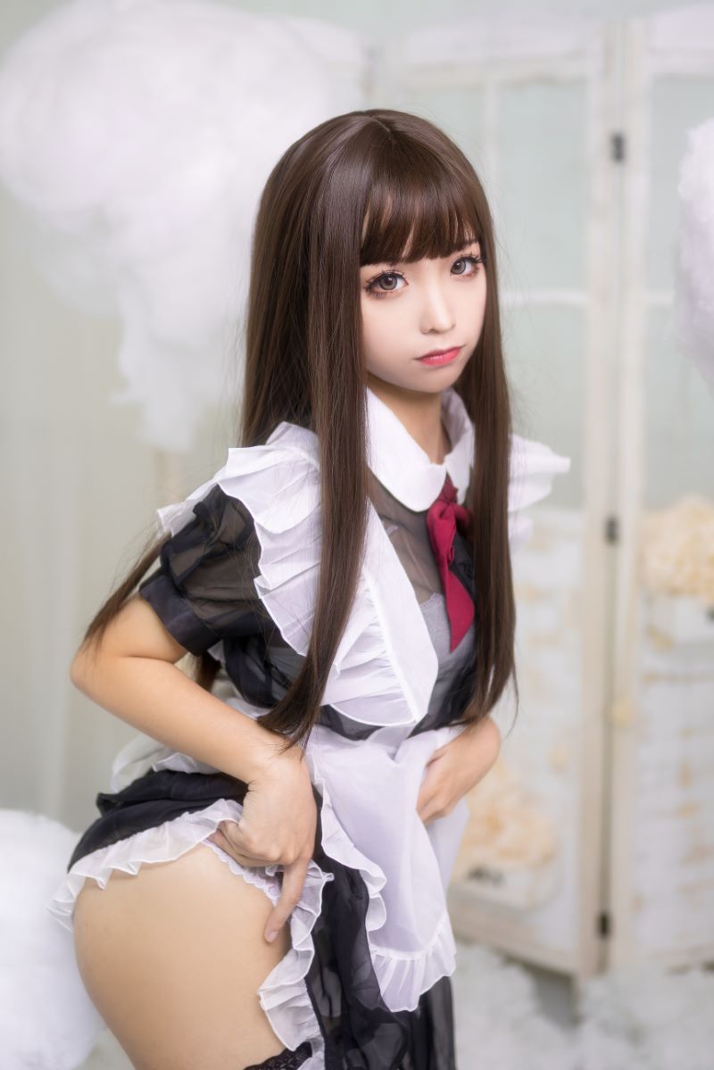 蠢沫沫 短透明女仆