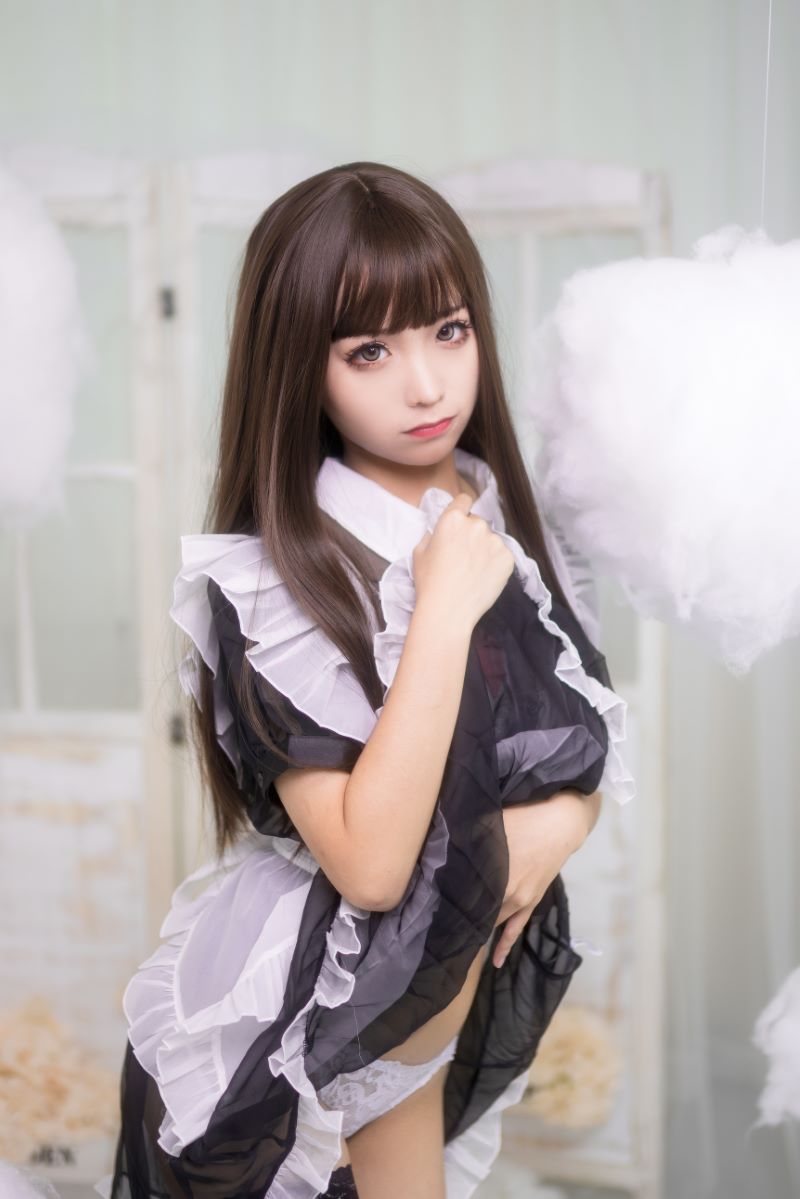 蠢沫沫 短透明女仆