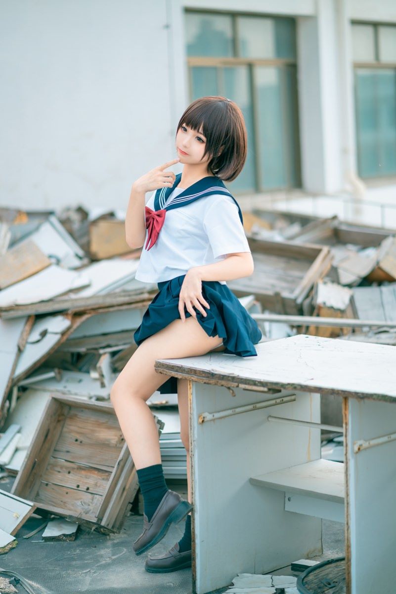 蠢沫沫 体操服蓝