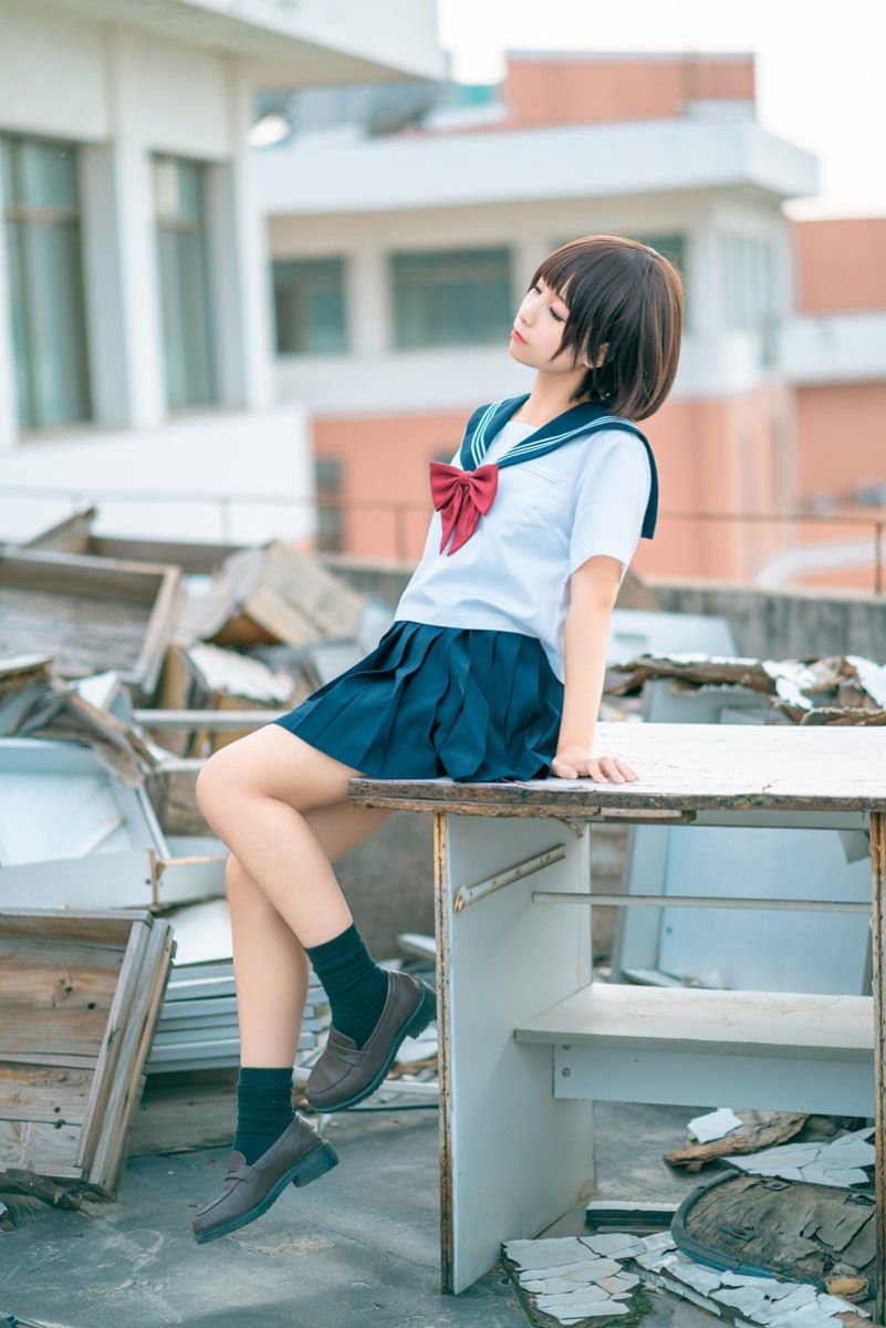 蠢沫沫 体操服蓝