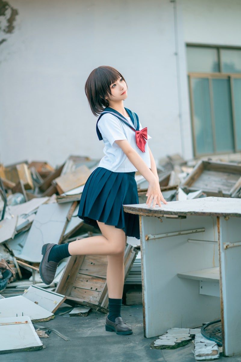 蠢沫沫 体操服蓝