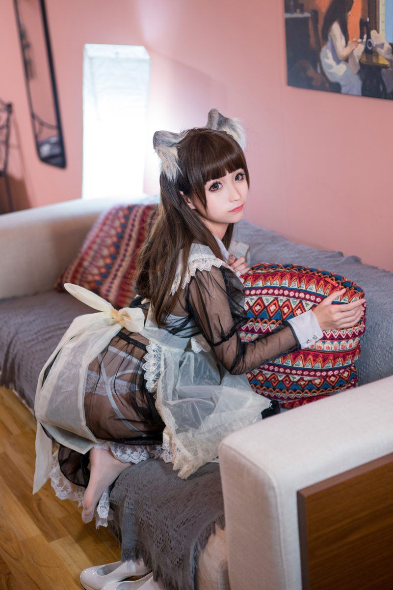 蠢沫沫 黑透明女仆