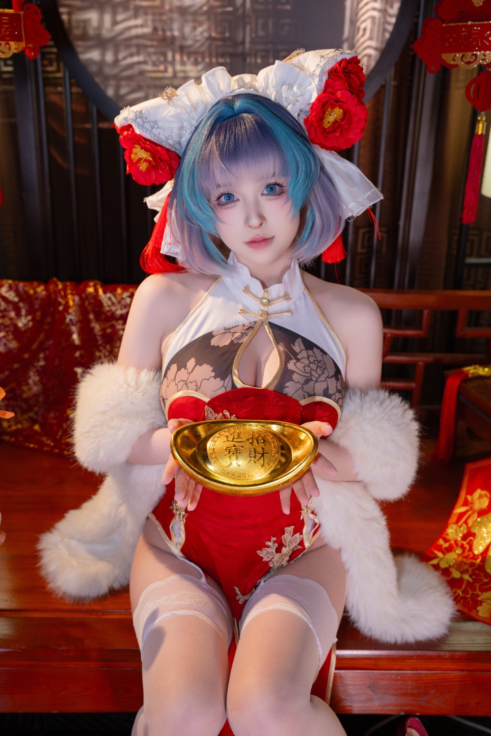 清水由乃 柴郡新春旗袍