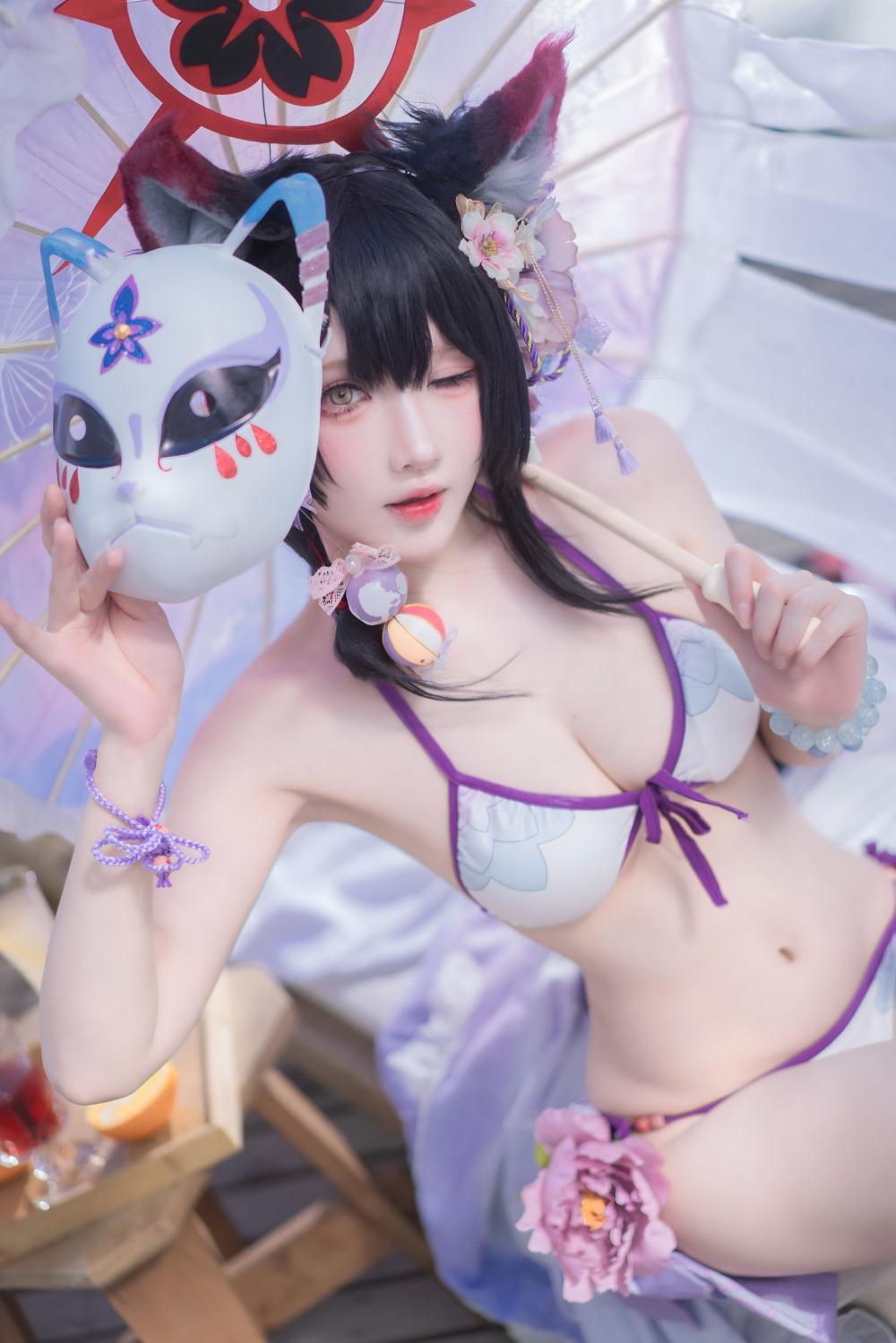 阿包也是兔娘 蔚蓝档案 狐坂若藻 水着