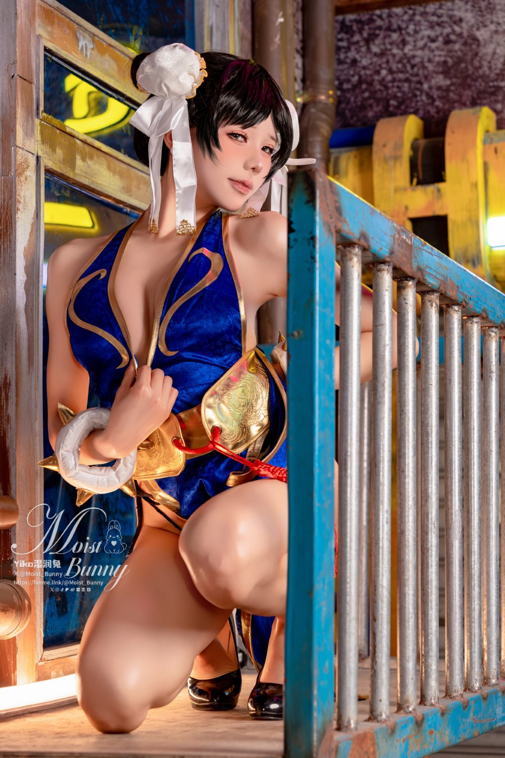 咬一口兔娘(黏黏团子兔) 2月作品『街霸-春丽』 桃花旗袍