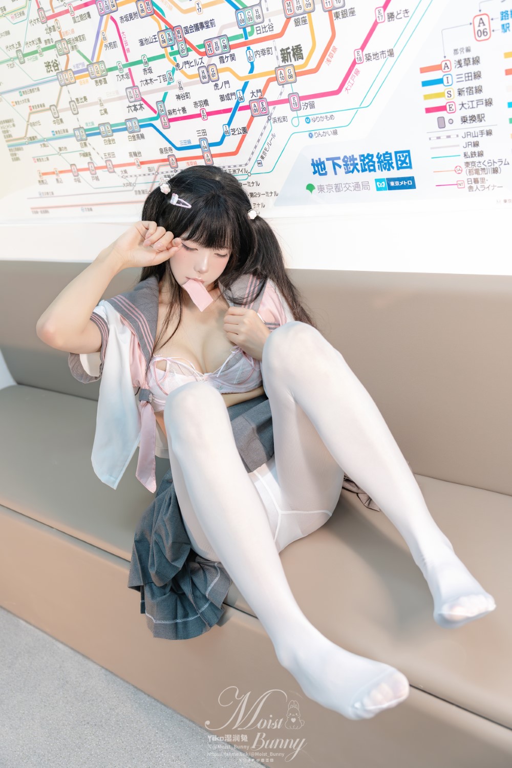 咬一口兔娘(黏黏团子兔) 十二月作品『地铁萌妹』