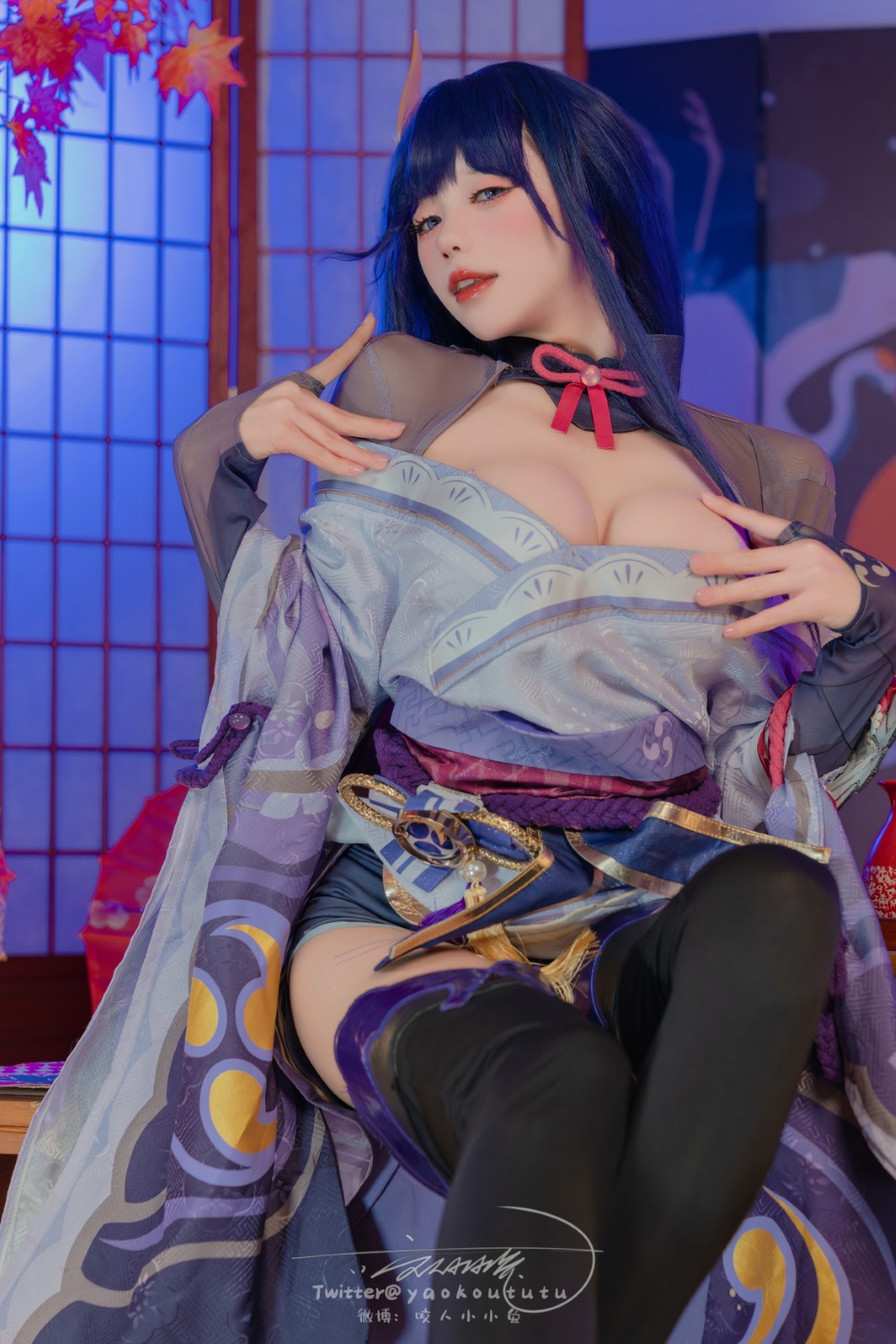 咬一口兔娘(黏黏团子兔) 24年3月作品原神雷电将军