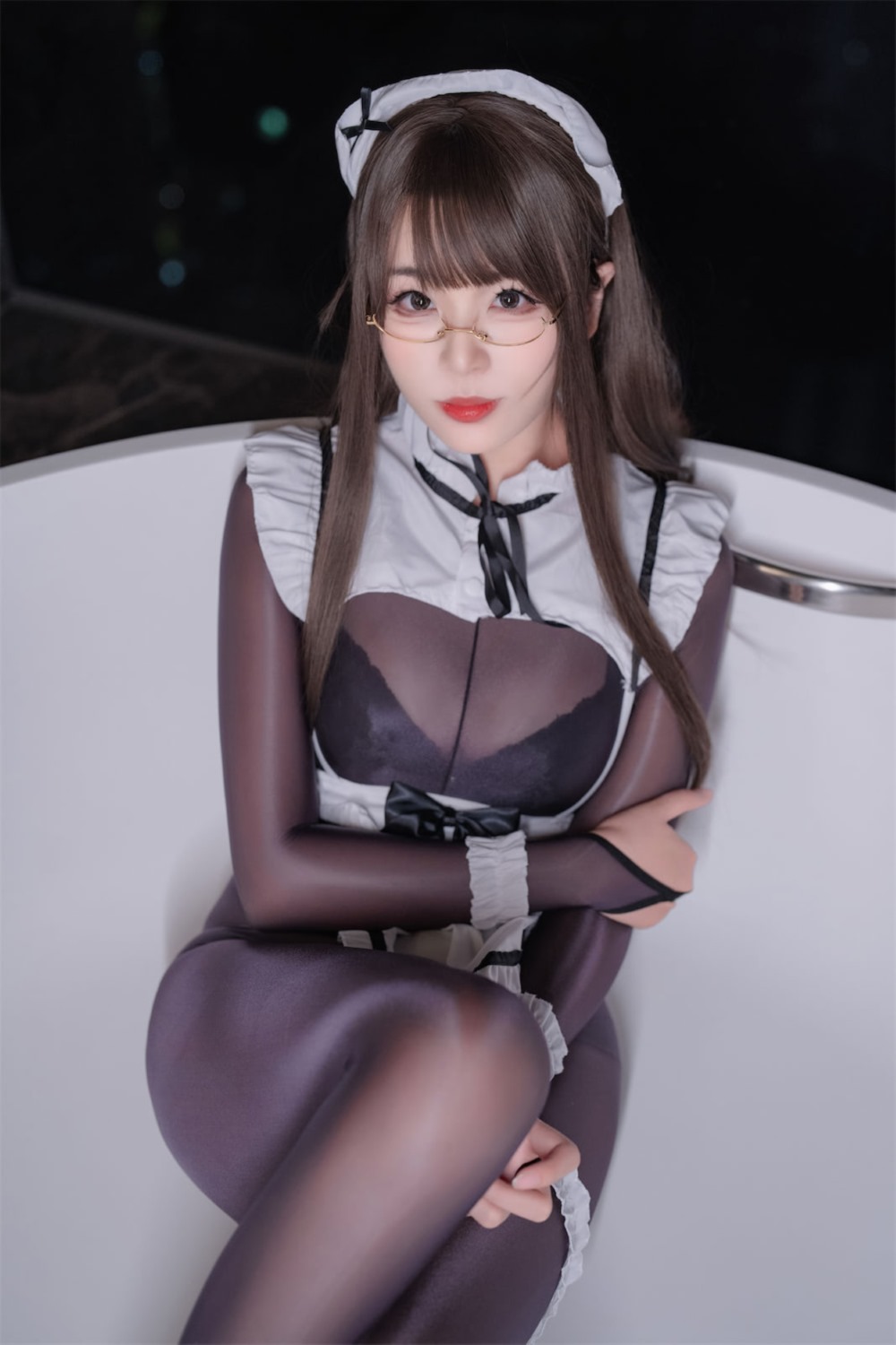 轩萧学姐 连体丝女仆