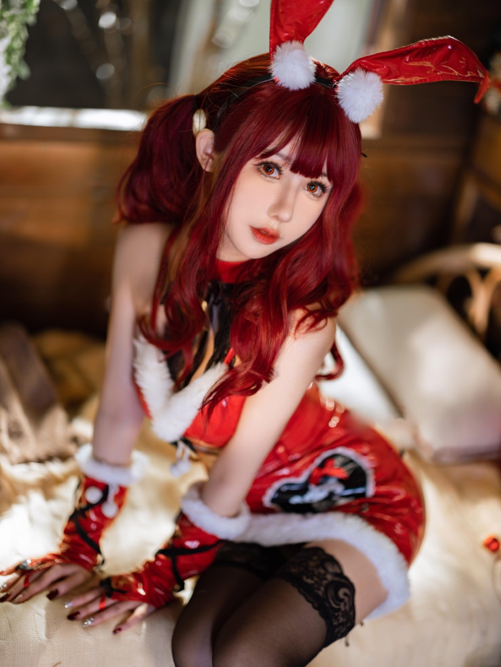 仙女月- 红色圣诞兔