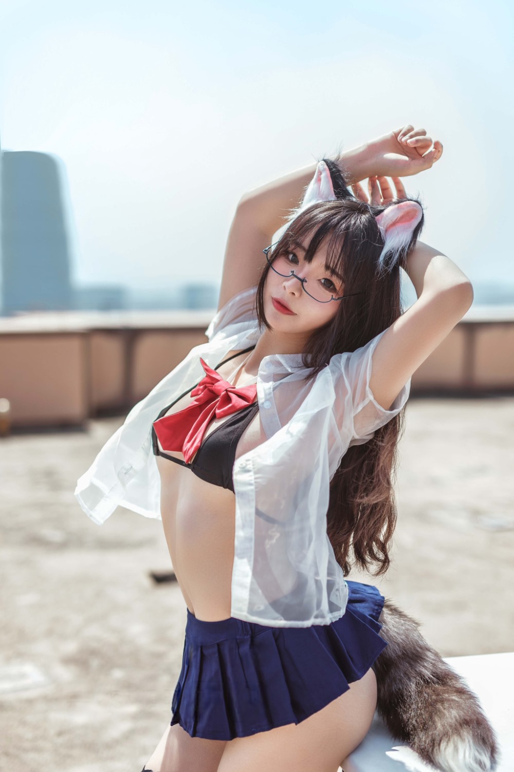 yuuhui玉汇 天台猫猫+黑犬机器人女友
